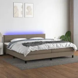 vidaxl-lozko-kontynentalne-z-materacem-taupe-200-x-200-cm-tkanina