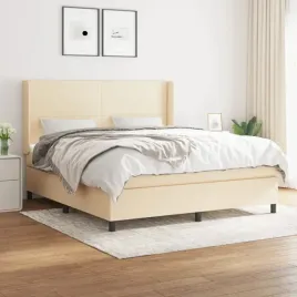 vidaxl-lozko-kontynentalne-z-materacem-kremowe-tkanina-180x200-cm