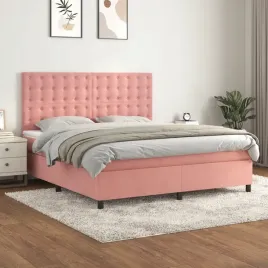 vidaxl-lozko-kontynentalne-z-materacem-rozowe-180x200-cm-aksamit