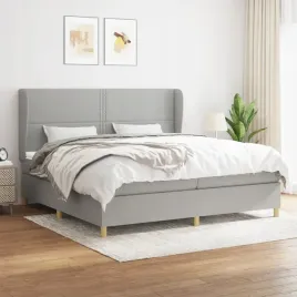 vidaxl-lozko-kontynentalne-z-materacem-jasnoszare-tkanina-200x200-cm