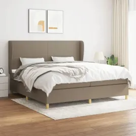 vidaxl-lozko-kontynentalne-z-materacem-taupe-tkanina-200x200-cm