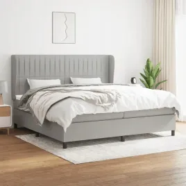 vidaxl-lozko-kontynentalne-z-materacem-jasnoszare-tkanina-200x200-cm