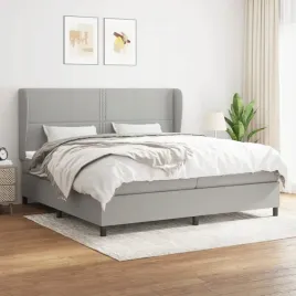 vidaxl-lozko-kontynentalne-z-materacem-jasnoszare-tkanina-200x200-cm