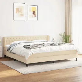 vidaxl-lozko-kontynentalne-z-materacem-kremowe-tkanina-200x200-cm