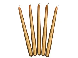 swieca-stozkowa-metaliczna-zlota-29-cm-10-szt