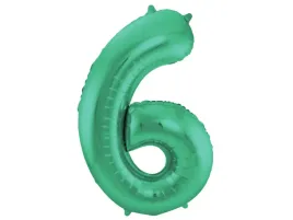 balon-matowy-cyfra-6-zielona-szesc-86cm