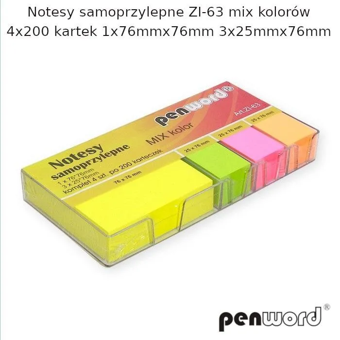 notes-samoprzylepny-mix-4x200k-stan-nowy