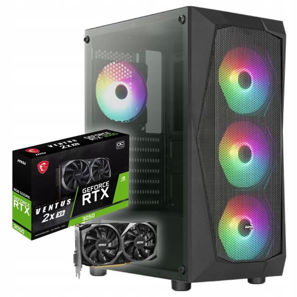 BSG Striker Komputer Gamingowy Do Gier i7 16GB 512+1TB NVIDIA RTX3050 Win10