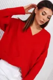 damski-sweter-warm-night-czerwony-melanz-oversize-stan-nowy