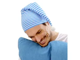 czapka-do-spania-bialo-niebieska-1-szt