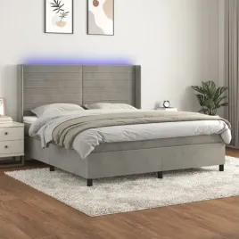 vidaxl-lozko-kontynentalne-z-materacem-i-led-szare-180x200cm-aksamit