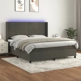 vidaxl-lozko-kontynentalne-z-materacem-i-led-szary-aksamit-180x200cm
