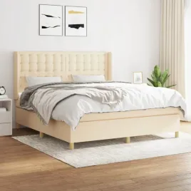 vidaxl-lozko-kontynentalne-z-materacem-kremowe-tkanina-180x200-cm