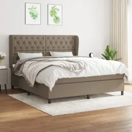 vidaxl-lozko-kontynentalne-z-materacem-taupe-tkanina-160x200-cm