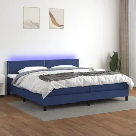vidaxl-lozko-kontynentalne-z-materacem-niebieskie-200x200-cm-tkanina
