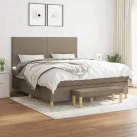 vidaxl-lozko-kontynentalne-z-materacem-taupe-tkanina-180x200-cm