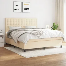 vidaxl-lozko-kontynentalne-z-materacem-kremowe-tkanina-180x200-cm