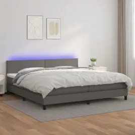 vidaxl-lozko-kontynentalne-z-materacem-i-led-szara-ekoskora-200x200cm
