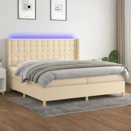 vidaxl-lozko-kontynentalne-z-materacem-kremowe-200x200-cm-tkanina