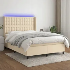 vidaxl-lozko-kontynentalne-z-materacem-kremowe-140x200-cm-tkanina