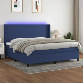 vidaxl-lozko-kontynentalne-z-materacem-niebieskie-200x200-cm-tkanina