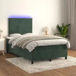 vidaxl-lozko-kontynentalne-z-materacem-i-led-zielony-aksamit-120x200cm