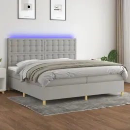 vidaxl-lozko-kontynentalne-z-materacem-jasnoszare-200x200cm-tkanina