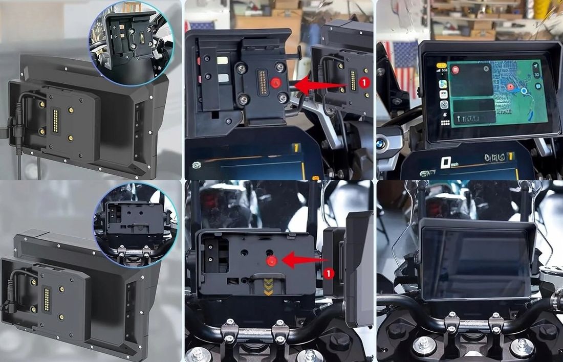 Carpuride W702B Pro motocyklowy ekran Carplay BMW