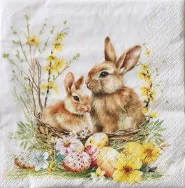 serwetka-33x33-ti-flair-2-zajaczki-w-koszyku-384014-1-szt