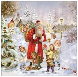 serwetka-decoupage-swiateczny-motyw-mikolaj-dzieci-33317970-1szt
