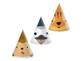 czapeczki-urodzinowe-zwierzatka-zoo-6-szt