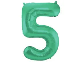 balon-matowy-cyfra-5-zielona-piec-86cm