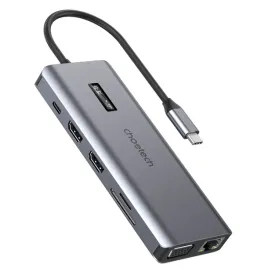 choetech-hub-12w1-usb-c-hdmi-vga-ethernet-display-sd-aux-szary
