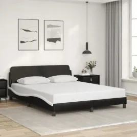 vidaxl-rama-lozka-z-zaglowkiem-czarno-biala-160x200-cm-ekoskora