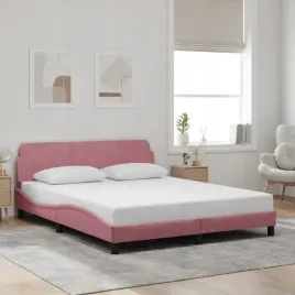 vidaxl-rama-lozka-z-zaglowkiem-bez-materaca-rozowa-160x200cm-aksamitna