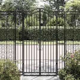 vidaxl-brama-ogrodowa-czarna-121x8x180-cm-kute-zelazo