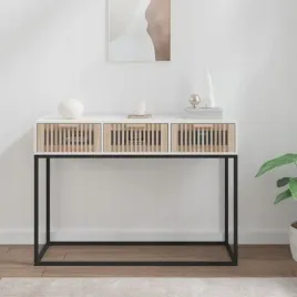 vidaxl-stolik-konsolowy-bialy-105x30x75-cm