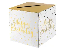 Zdjęcie produktu Pudełko na koperty z życzeniami, prezentami Happy Birthday - 1 szt.