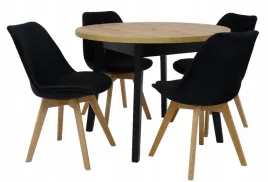 stol-okragly-100x100-130cm-wotan-4-krzesla-skandynawskie-welur-czarny