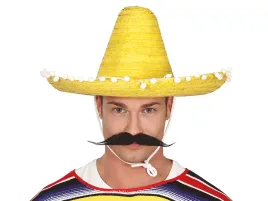 sombrero-meksykanskie-zolte-z-pomponikami-45-cm-1-szt
