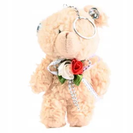 mis-pluszowy-z-kwiatkiem-brelok-do-kluczy-zawieszka-prezent-rozne-kolory