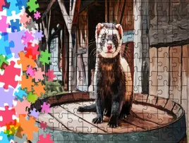 puzzle-tradycyjne-zwierzeta-fretka-producent