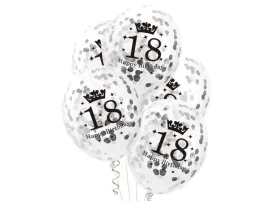balony-przezroczyste-ze-srebrnym-konfetti-na-osiemnastke-30-cm-5-szt
