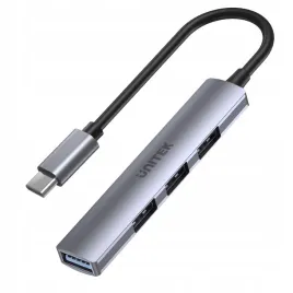 hub-usb-c-1-usb-a-5-gbps-3-usb-a-2-0-aluminium-unitek-h1208b
