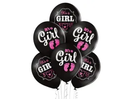 balony-czarne-z-nadrukiem-it-s-a-girl-12-6-szt