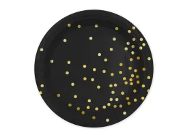 talerzyki-papierowe-czarne-w-zlote-groszki-23-cm-6-szt