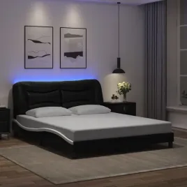 vidaxl-rama-lozka-z-led-czarno-biala-160x200-cm-sztuczna-skora