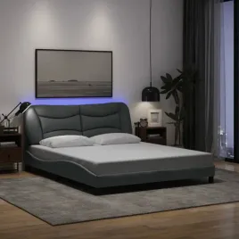 vidaxl-rama-lozka-z-led-bez-materaca-jasnoszary-160x200-cm-tkanina