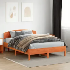 vidaxl-rama-lozka-bez-materaca-woskowy-braz-150x200-cm-lita-sosna