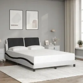 vidaxl-rama-lozka-z-wezglowiem-bialo-czarna-140x200-cm-ekoskora